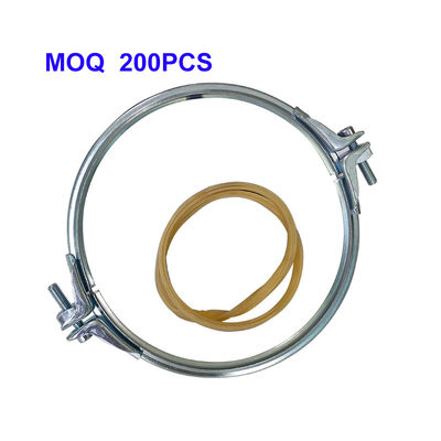 Zware pijpklemmen met verstelbare pakkingdikte en tweedelige structuur voor stofafzuigsystemen in SUS304