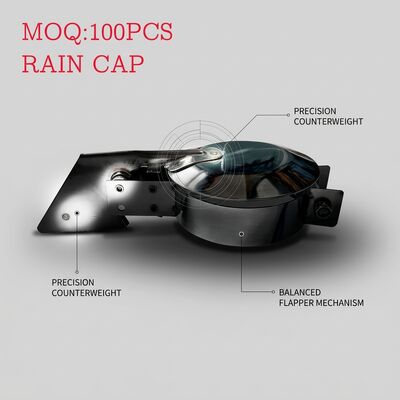 3 Inch 304 Stainless Steel Exhaust Rain Cap with Adjustable Clamp for Truck Stack