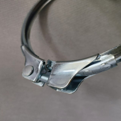 2.0 mm Dikte Zware galvaniseerde of roestvrij staal 304 buisklemmen met afdichtingsringen
