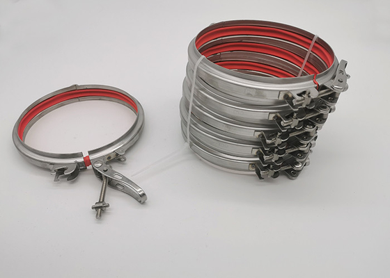 Staal 304 Vastgebout Type 125mm Roestvrije Pijpklem Leidingsklemmen met Rubber
