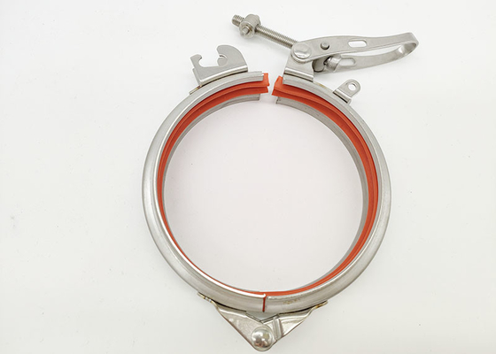 1.0mm Dikte Ss304 Snelle Afgifte Pijp Klem 10 inch Met Afdichting Ring