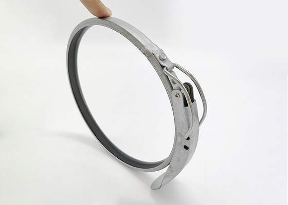 160 mm ronde kop gegalvaniseerde buizenklemmen / snel loskoppelende buisklemmen